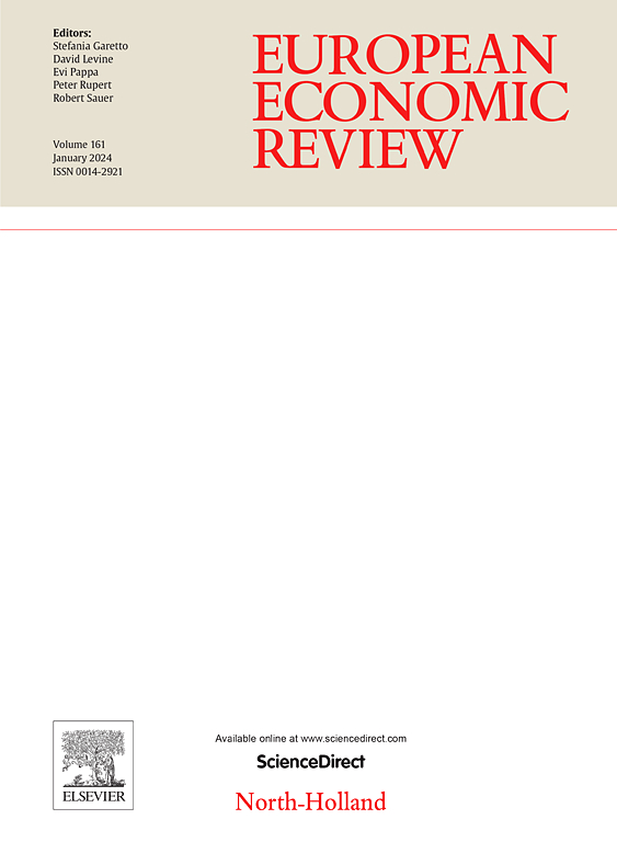 Go to journal home page - European Economic Review